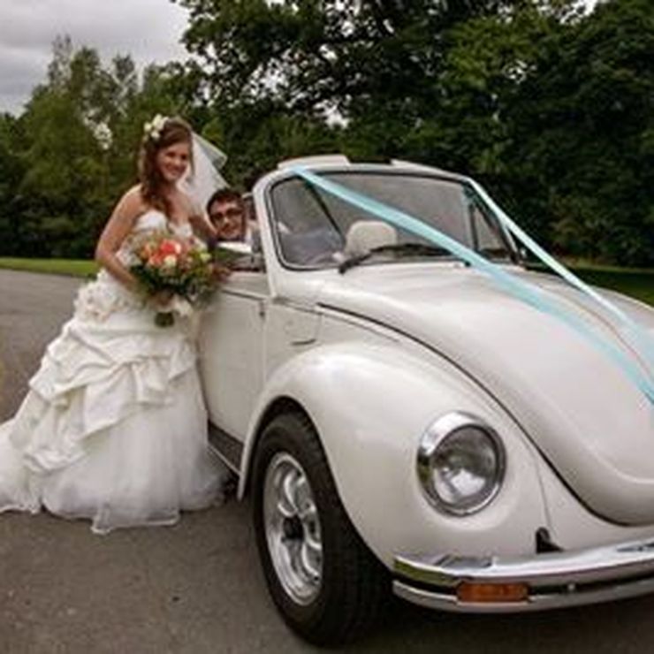 Ringo our Beetle will always be smiling in your Wedding photographs.