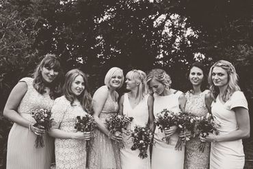 Rustic bridesmaids