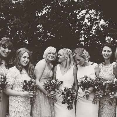 Rustic bridesmaids