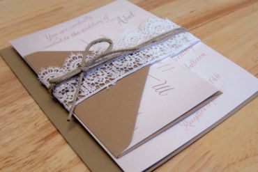 Rustic wedding invitations