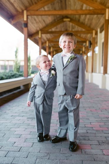 Grey kids at wedding