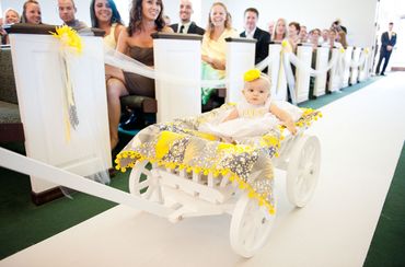 White kids at wedding