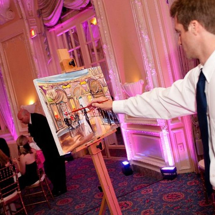 Live Wedding Painting by Mark