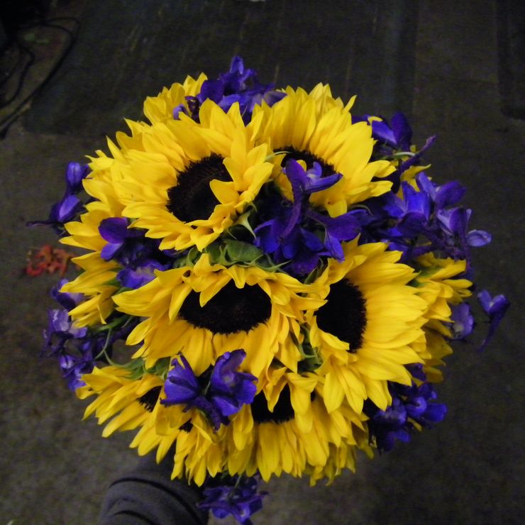 Sunflower and Delphinium Wedding