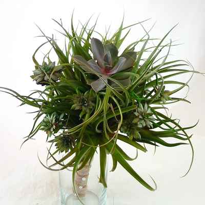 Green alternative wedding bouquet