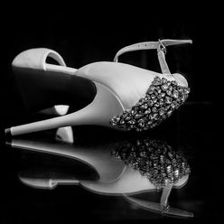 White wedding shoes