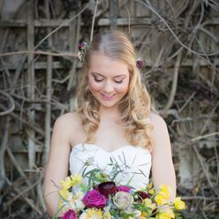 Ivory rose wedding bouquet