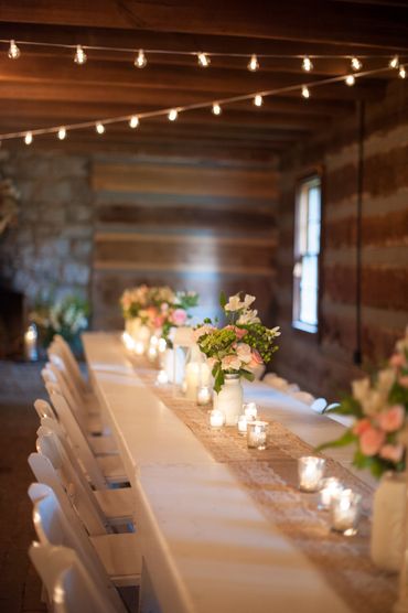 Rustic wedding floral decor