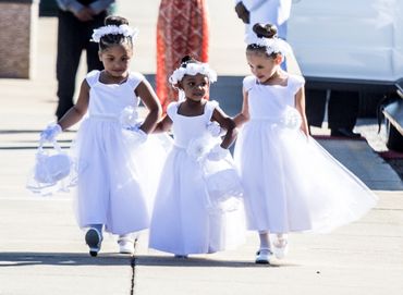 White kids at wedding
