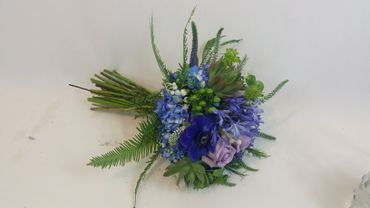 Blue alternative wedding bouquet