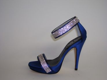 Blue wedding shoes