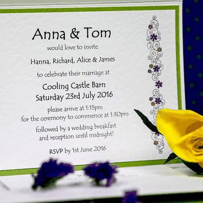 Green wedding invitations