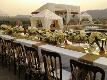 Ethnical wedding reception decor