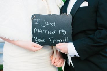 Black wedding signs