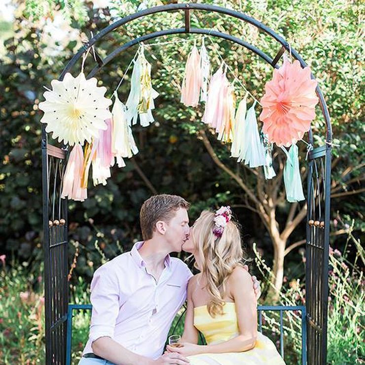 Ross & Selena's Garden Party Engagement - tassels, confetti balloons and decorations by Bickiboo, ph