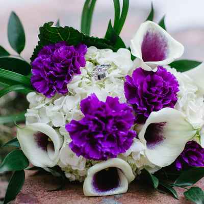 White calla wedding bouquet