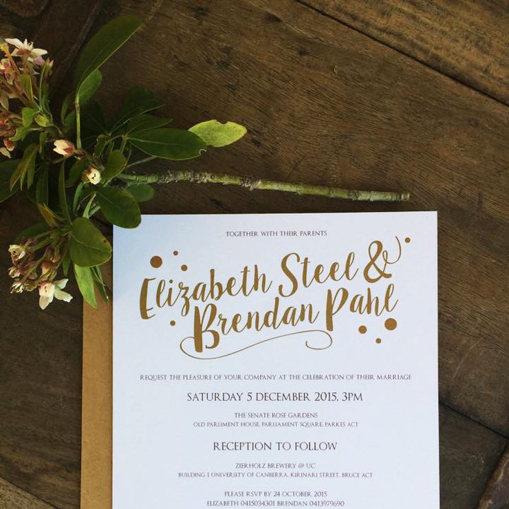 Beth & Brendan's Wedding Invitation