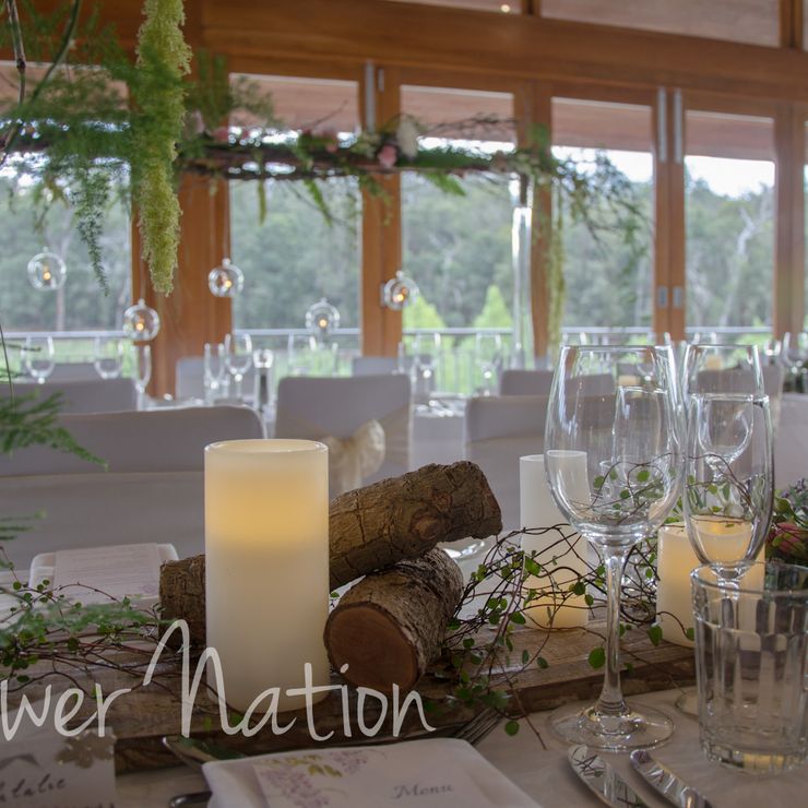 Elevated woodland tablescape