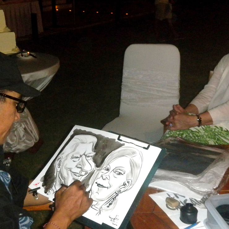 Live Caricature on the Wedding Event