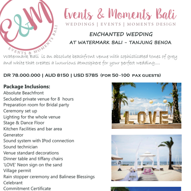 Wedding Packages 2016