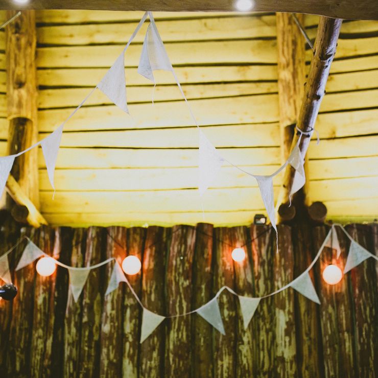 Rustic party flags