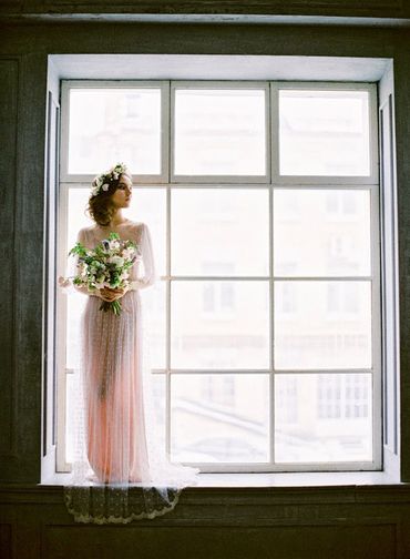 Overseas pink long wedding dresses