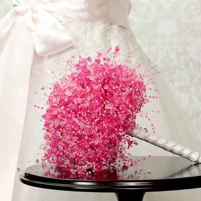 Pink alternative wedding bouquet