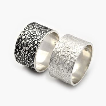 Grey wedding rings