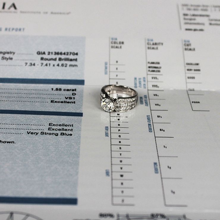 2.51 carats, GIA certified D-color VS1-clarity, Platinum Ring