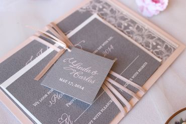 Grey wedding invitations
