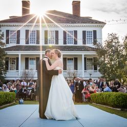 White outdoor long wedding dresses