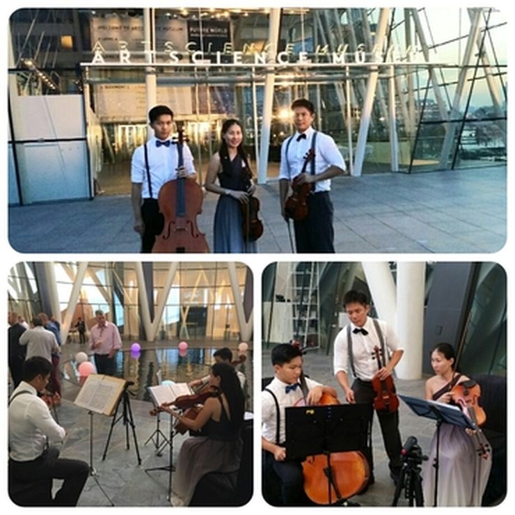 2 violins & cello @ArtScience Museum