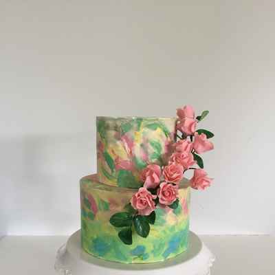 Green wedding cakes