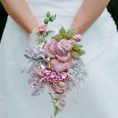 Pink alternative wedding bouquet