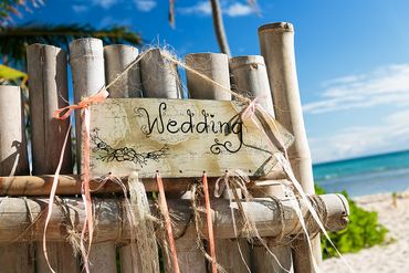 Ivory wedding signs