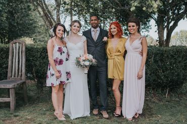 White outdoor long wedding dresses
