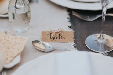 Brown wedding signs