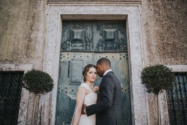White outdoor long wedding dresses