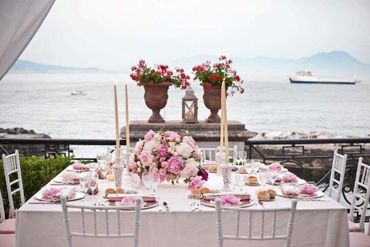 White outdoor wedding photo session decor