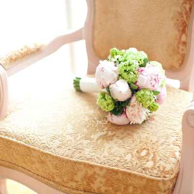 Pink peony wedding bouquet