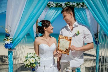 Overseas blue wedding ceremony decor Overseas blue wedding ceremony decor